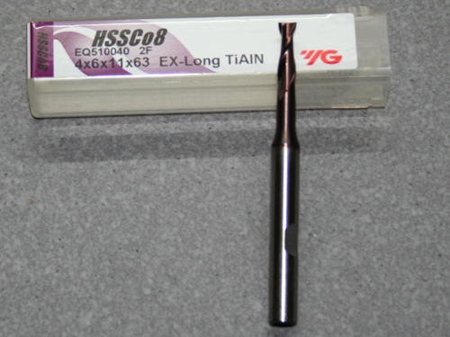 HSSE-CO8-TiAIN Frser 2Z, 4.00mm, extra lang.